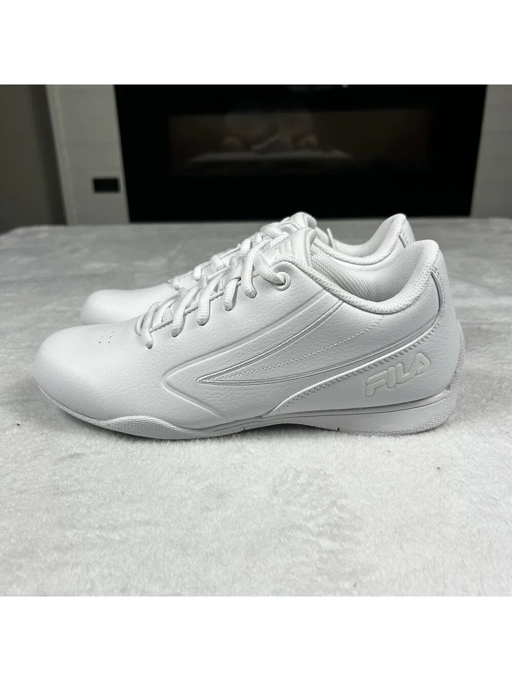 Fila Forlani Outline Flag Womens White Motorsport Inspired Sneakers Shoes 7.5